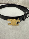 CELINE SMALL TRIOMPHE BELT IN LEATHER BLACK 75cm 2.5cm