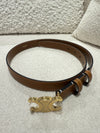 CELINE SMALL TRIOMPHE BELT IN LEATHER TAN 85cm