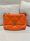 Chanel Medium 19 Bag Lambskin Orange Multicolour Hardware