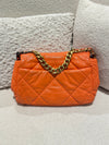 Chanel Medium 19 Bag Lambskin Orange Multicolour Hardware