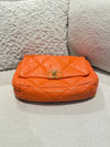 Chanel Medium 19 Bag Lambskin Orange Multicolour Hardware