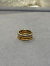 BVLGARI B. Zero1 Yellow Gold Rose Gold and Sliver Gold Ring