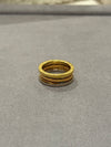 BVLGARI B. Zero1 Yellow Gold Rose Gold and Sliver Gold Ring