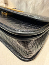 Balenciaga Gossip shoulder bag croc-embossed calfskin black