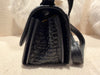 Balenciaga Gossip shoulder bag croc-embossed calfskin black