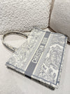 DIOR MEDIUM BOOK TOTE GREY TOILE DE JOUY EMBROIDERY