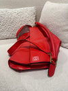 Loewe Puzzle Bag in Grained Calfskin Red