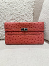 Hermes Kelly To Go Ostrich Rose Tyrien