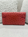 Hermes Kelly To Go Ostrich Rose Tyrien
