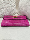 Hermes Kelly To Go shiny alligator mississippiensis rose Mexico
