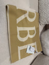 BURBERRY Logo Wool Scarf Beige
