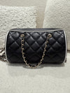 Chanel 25P Quilted Bowling Bag Lambskin Black (Microchip)