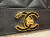 CHANEL Detailed CC Logo Wallet Calfskin Black