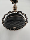 CHANEL EVENING CLUTCH WITH CHAIN LAMBSKIN BLACK LGHW