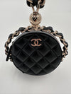 CHANEL EVENING CLUTCH WITH CHAIN LAMBSKIN BLACK LGHW