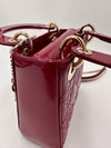 DIOR MINI LADY DIOR PATENT LEATHER RED
