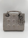 DIOR MINI LADY DIOR LAMBSKIN Gray SHW