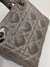 DIOR MINI LADY DIOR LAMBSKIN Gray SHW
