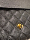 Chanel MAXI Classic Double Flap Bag& Gold-Tone Metal Black