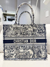 Dior Large Book Tote Toile De Joey Embroidery Beige