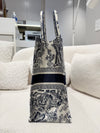 Dior Large Book Tote Toile De Joey Embroidery Beige