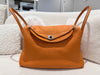 Hermes Lindy 34 TOGO Orange Stamp Square P