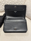 Chanel Boy Wallet On Chain Shiny Calfskin Black