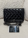 Chanel Boy Wallet On Chain Shiny Calfskin Black