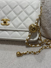 CHANEL Pearl Crush Wallet on Chain Lambskin White (Microchip)
