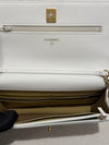 CHANEL Pearl Crush Wallet on Chain Lambskin White (Microchip)