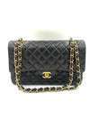 Chanel Vintage Classic Double Flap Bag Quilted Lambskin Mid