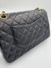 Chanel Vintage Classic Double Flap Bag Quilted Lambskin Mid