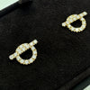 HERMES FINESSE EARRINGS ROSE GOLD DIAMONDS