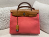 Hermes Herbag Zip 31 Pink Stamp A