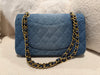 Chanel MEDIUM Classic Double Flap Bag Denim (MICROCHIP)