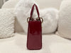 DIOR MINI LADY PATENT LEATHER RED