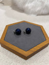 DIOR "BEE" PEARL EARRINGS DARK BLUE