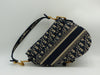 DIOR SADDLE BAG BLUE OBLIQUE EMBROIDER( WITH SHOULDER STRAP)