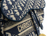 DIOR SADDLE BAG BLUE OBLIQUE EMBROIDER( WITH SHOULDER STRAP)