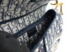 DIOR SADDLE BAG BLUE OBLIQUE EMBROIDER( WITH SHOULDER STRAP)