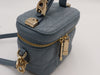 DIOR SMALL DIORTRAVEL VANITY CASE CANNAGE LAMBSKIN BLUE GHW