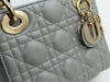 CHRISTIAN DIOR MINI LADY DIOR LIGHT GREY