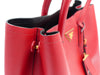PRADA SAFFIANO DOUBLE BAG CALFSKIN RED GHW
