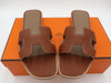 HERMES SIZE 37.5 ORAN SANDALS GOLD