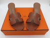 HERMES SIZE 37.5 OASIS SANDALS CALFSKIN GOLD