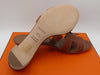 HERMES SIZE 37.5 OASIS SANDALS CALFSKIN GOLD