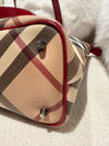 Burberry Red Patent Leather Supernova Check Coated Canvas Regent Tote Bag