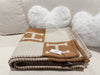 HERMES AVALON THROW BLANKET ECRU/CAMEL