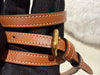 Celine top handle mini vanity case with strap triomphe canvas brown