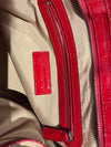 Burberry Red Patent Leather Supernova Check Coated Canvas Regent Tote Bag